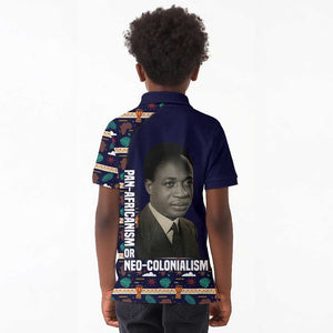 Kwame Nkrumah Kid Polo Shirt Ghana Pan-African Print Design Portrait and Anti-Colonial Legacy Tribute - African Pride