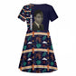 Kwame Nkrumah Kid Short Sleeve Dress Ghana Pan-African Print Design Portrait and Anti-Colonial Legacy Tribute - African Pride