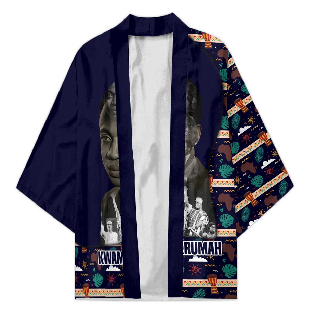 Kwame Nkrumah Kimono Ghana Pan-African Print Design Portrait and Anti-Colonial Legacy Tribute - African Pride