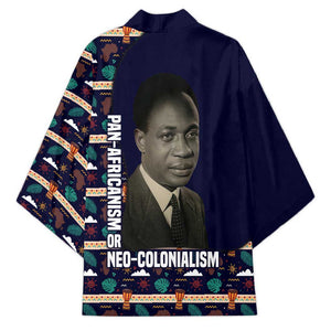 Kwame Nkrumah Kimono Ghana Pan-African Print Design Portrait and Anti-Colonial Legacy Tribute - African Pride
