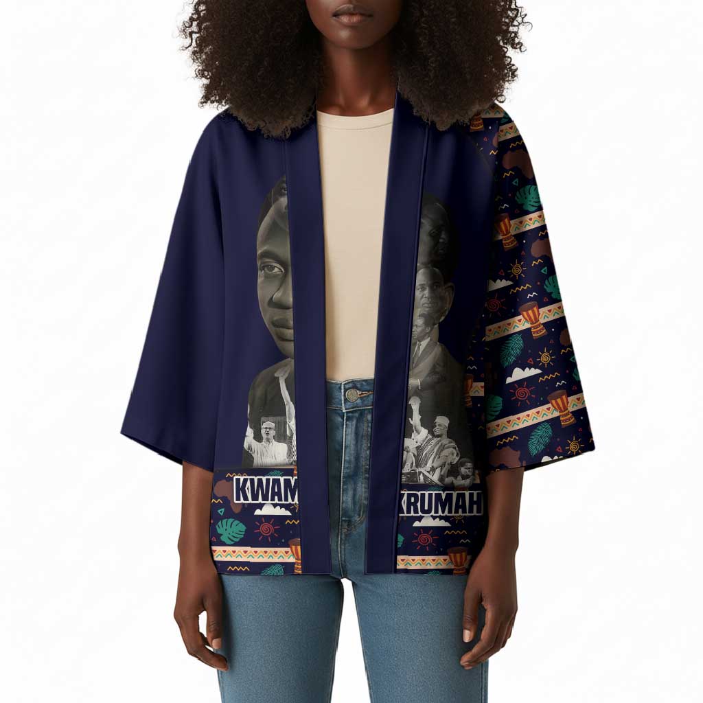 Kwame Nkrumah Kimono Ghana Pan-African Print Design Portrait and Anti-Colonial Legacy Tribute - African Pride