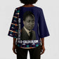 Kwame Nkrumah Kimono Sleeve Blouse Ghana Pan-African Print Design Portrait and Anti-Colonial Legacy Tribute - African Pride