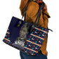 Kwame Nkrumah Leather Tote Bag Ghana Pan-African Print Design Portrait and Anti-Colonial Legacy Tribute - African Pride