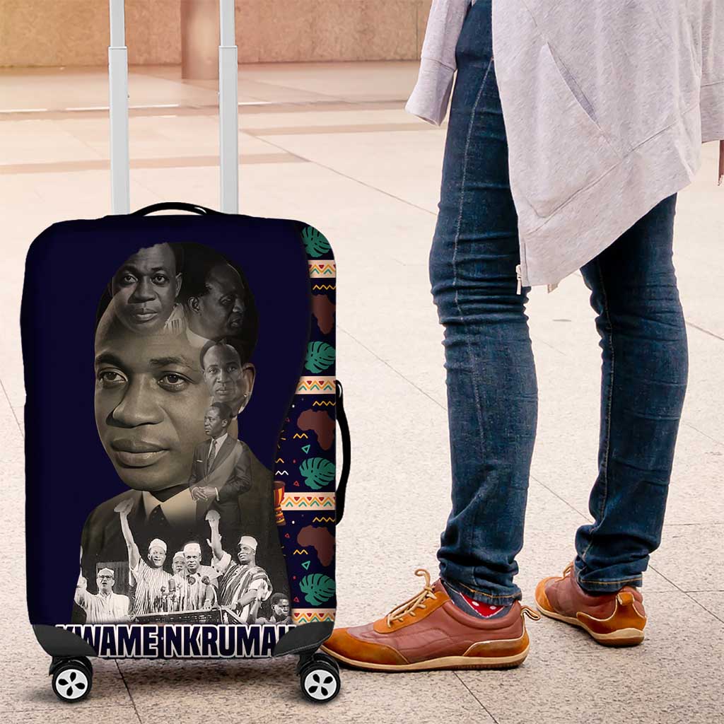 Kwame Nkrumah Luggage Cover Ghana Pan-African Print Design Portrait and Anti-Colonial Legacy Tribute - African Pride