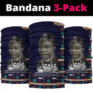 Kwame Nkrumah Neck Gaiter Ghana Pan-African Print Design Portrait and Anti-Colonial Legacy Tribute - African Pride