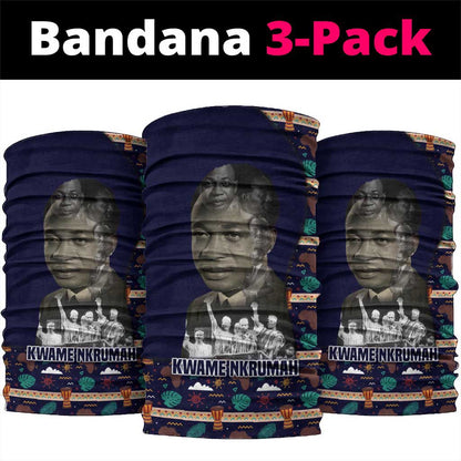 Kwame Nkrumah Neck Gaiter Ghana Pan-African Print Design Portrait and Anti-Colonial Legacy Tribute - African Pride