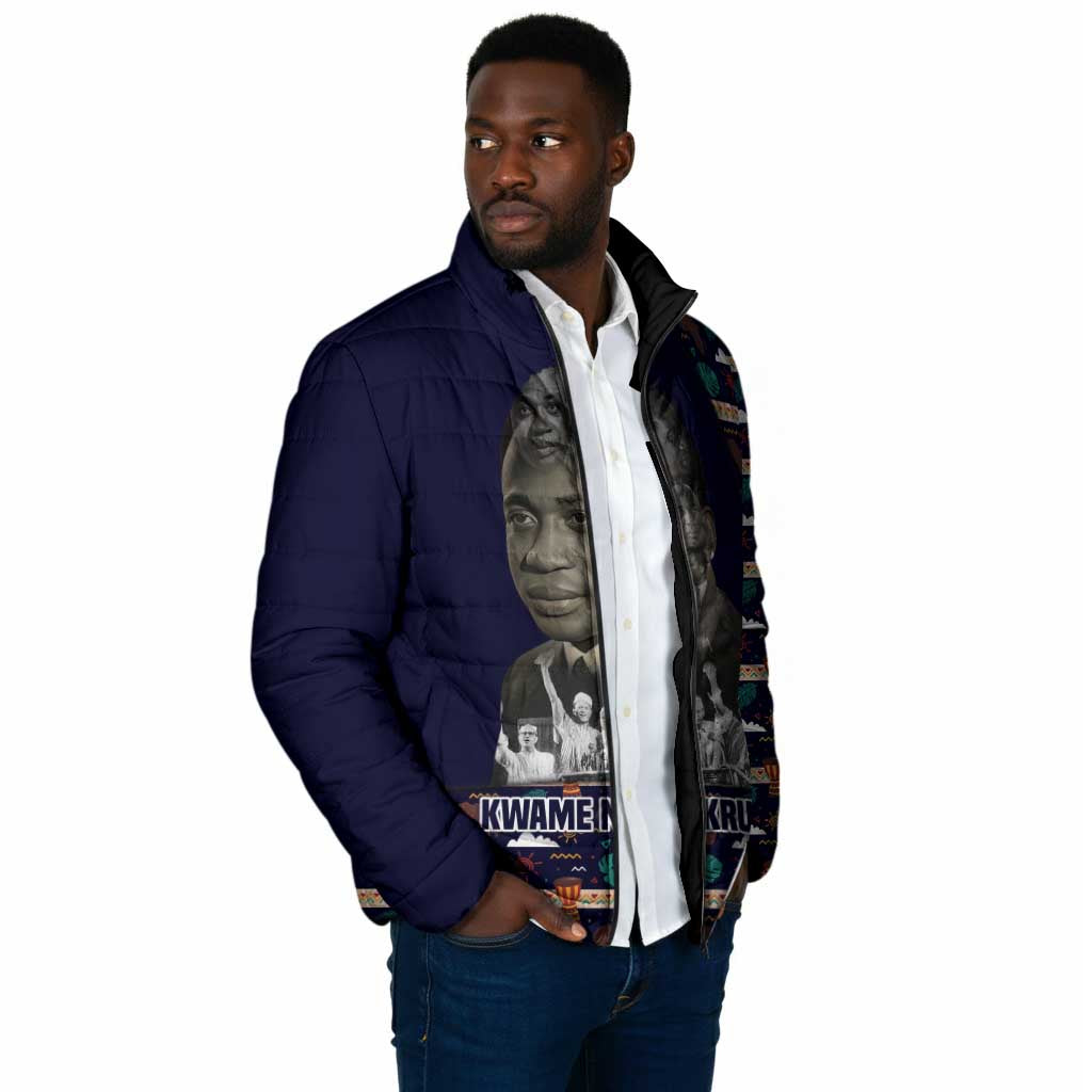 Kwame Nkrumah Padded Jacket Ghana Pan-African Print Design Portrait and Anti-Colonial Legacy Tribute - African Pride