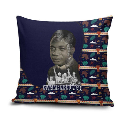 Kwame Nkrumah Pillow Cover Ghana Pan-African Print Design Portrait and Anti-Colonial Legacy Tribute - African Pride