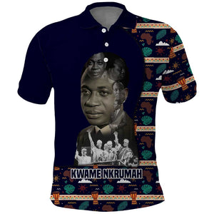 Kwame Nkrumah Polo Shirt Ghana Pan-African Print Design Portrait and Anti-Colonial Legacy Tribute - African Pride