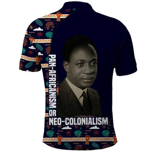 Kwame Nkrumah Polo Shirt Ghana Pan-African Print Design Portrait and Anti-Colonial Legacy Tribute - African Pride