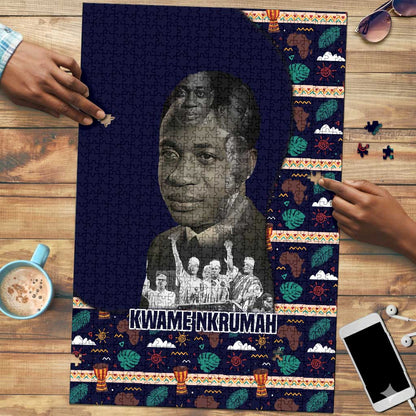 Kwame Nkrumah Puzzle Ghana Pan-African Print Design Portrait and Anti-Colonial Legacy Tribute - African Pride