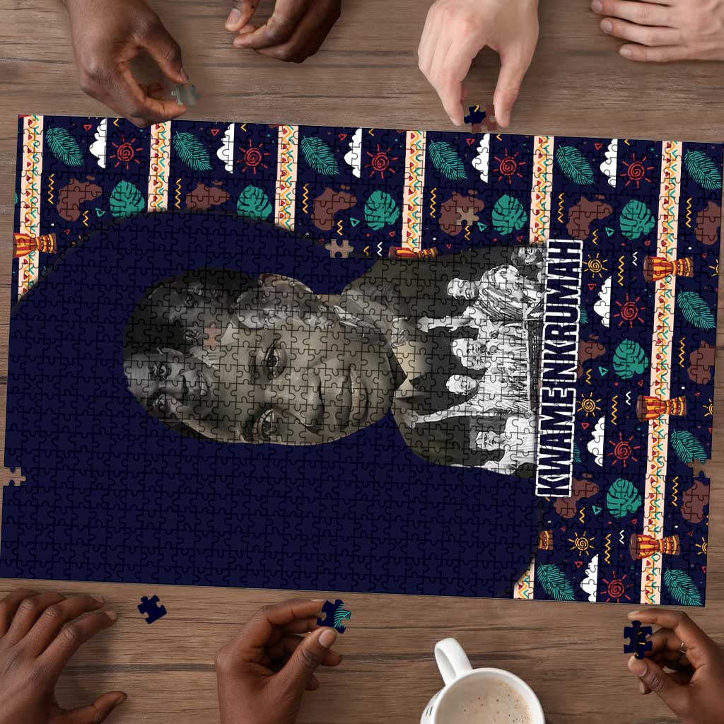 Kwame Nkrumah Puzzle Ghana Pan-African Print Design Portrait and Anti-Colonial Legacy Tribute - African Pride