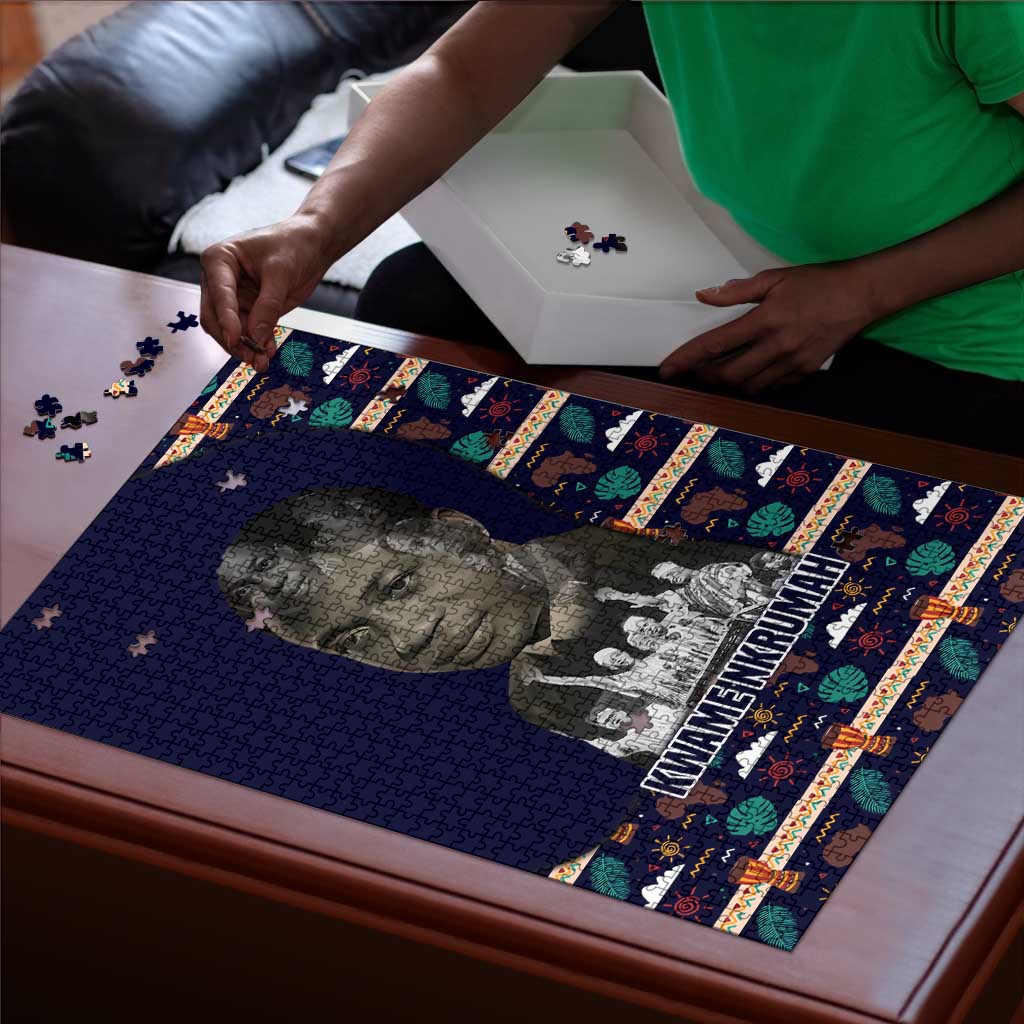 Kwame Nkrumah Puzzle Ghana Pan-African Print Design Portrait and Anti-Colonial Legacy Tribute - African Pride