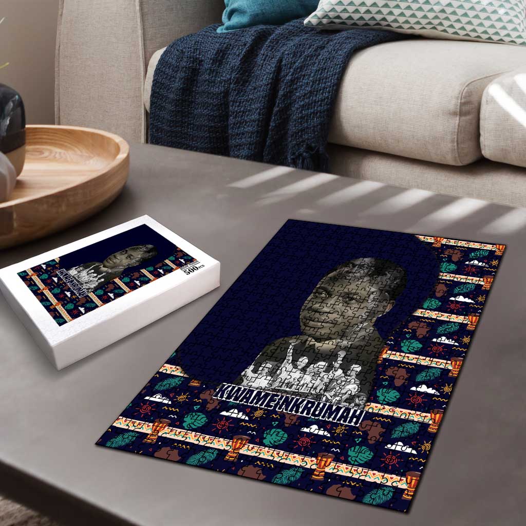 Kwame Nkrumah Puzzle Ghana Pan-African Print Design Portrait and Anti-Colonial Legacy Tribute - African Pride