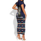 Kwame Nkrumah Short Sleeve Bodycon Dress Ghana Pan-African Print Design Portrait and Anti-Colonial Legacy Tribute - African Pride