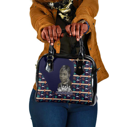 Kwame Nkrumah Shoulder Handbag Ghana Pan-African Print Design Portrait and Anti-Colonial Legacy Tribute - African Pride