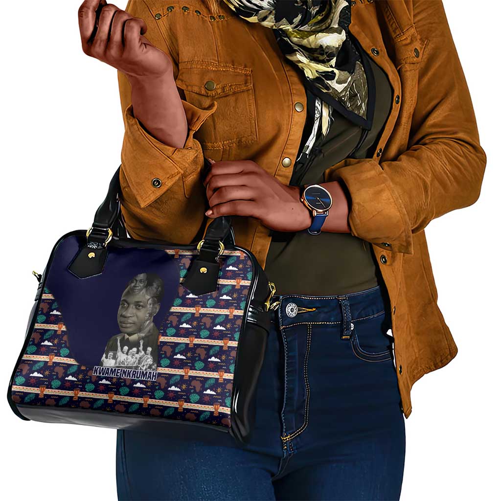 Kwame Nkrumah Shoulder Handbag Ghana Pan-African Print Design Portrait and Anti-Colonial Legacy Tribute - African Pride