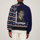 Kwame Nkrumah Sleeve Zip Bomber Jacket Ghana Pan-African Print Design Portrait and Anti-Colonial Legacy Tribute - African Pride