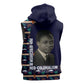 Kwame Nkrumah Sleeveless Hoodie Ghana Pan-African Print Design Portrait and Anti-Colonial Legacy Tribute - African Pride