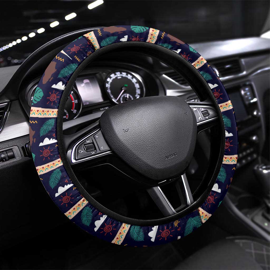 Kwame Nkrumah Steering Wheel Cover Ghana Pan-African Print Design Portrait and Anti-Colonial Legacy Tribute - African Pride