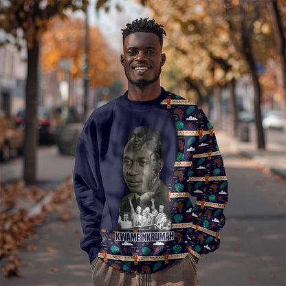 Kwame Nkrumah Sweatshirt Ghana Pan-African Print Design Portrait and Anti-Colonial Legacy Tribute - African Pride