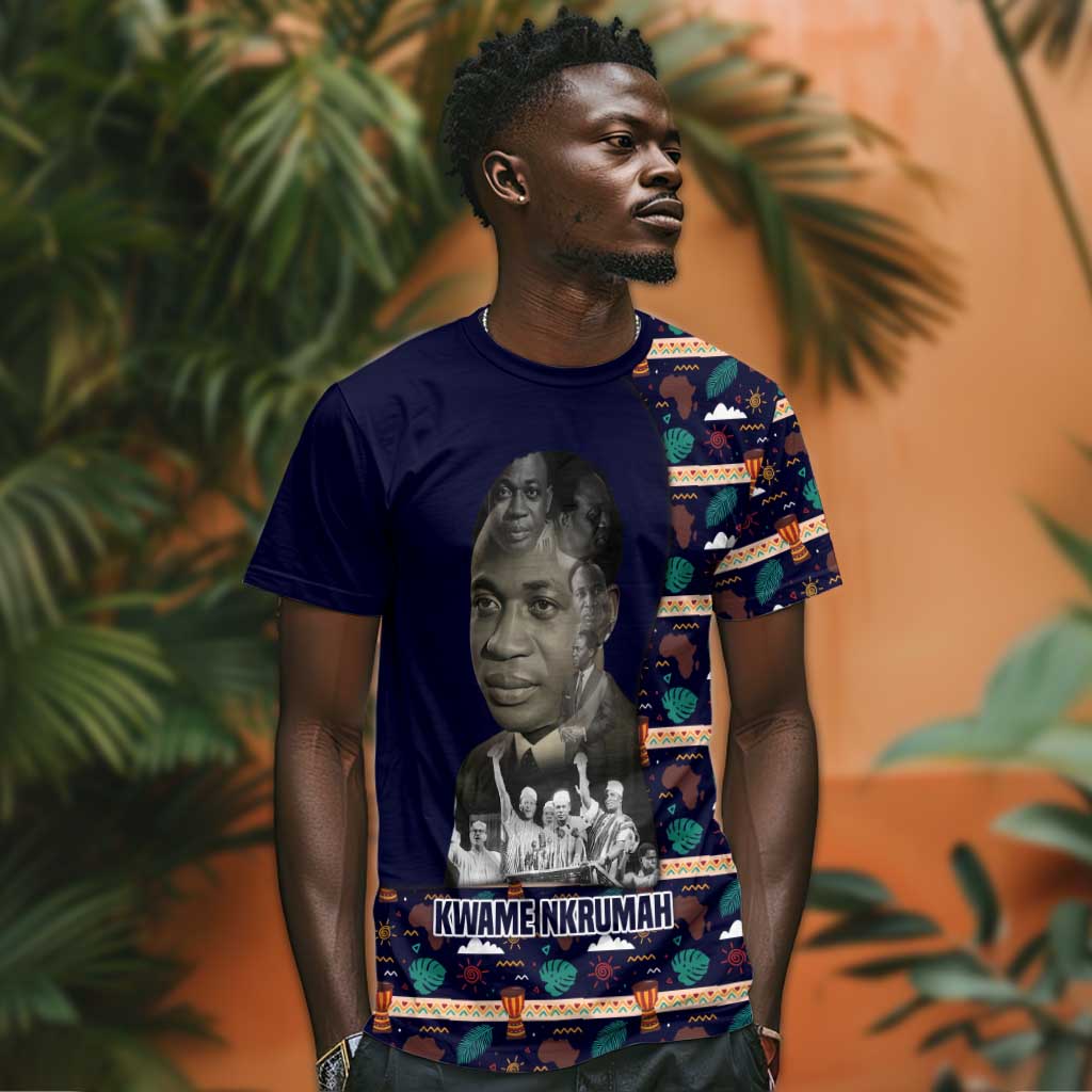 Kwame Nkrumah T shirt Ghana Pan-African Print Design Portrait and Anti-Colonial Legacy Tribute - African Pride
