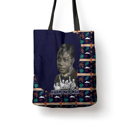 Kwame Nkrumah Tote Bag Ghana Pan-African Print Design Portrait and Anti-Colonial Legacy Tribute - African Pride