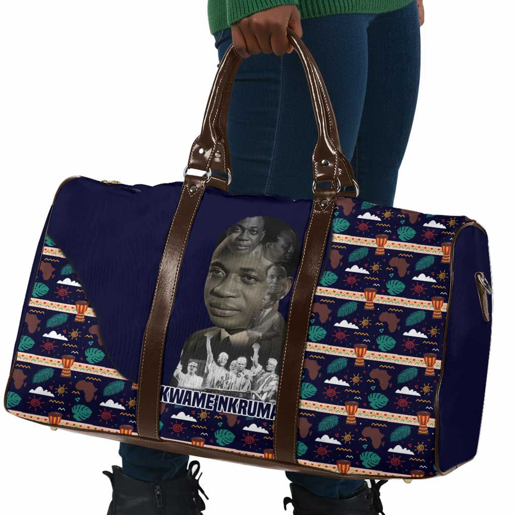 Kwame Nkrumah Travel Bag Ghana Pan-African Print Design Portrait and Anti-Colonial Legacy Tribute - African Pride