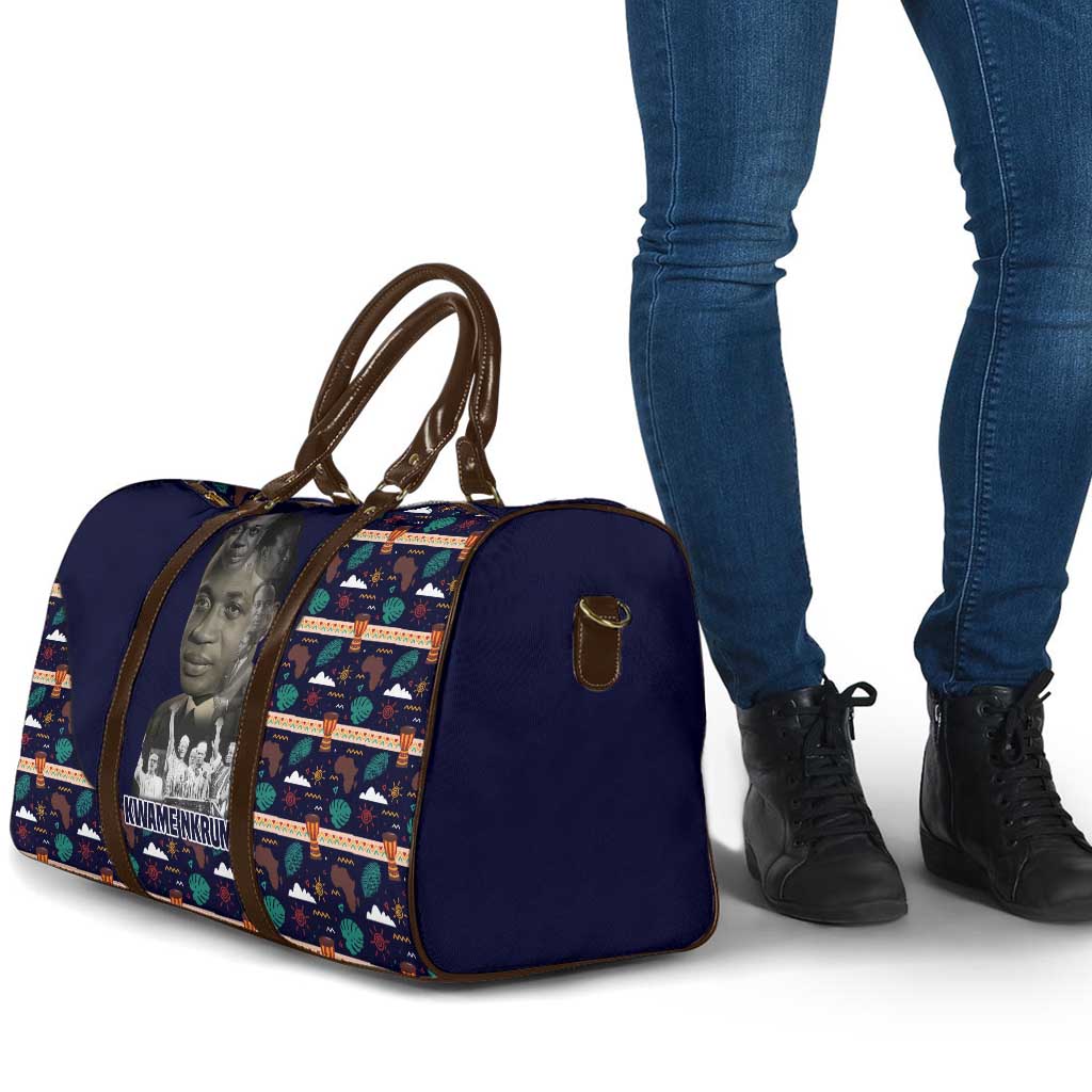 Kwame Nkrumah Travel Bag Ghana Pan-African Print Design Portrait and Anti-Colonial Legacy Tribute - African Pride