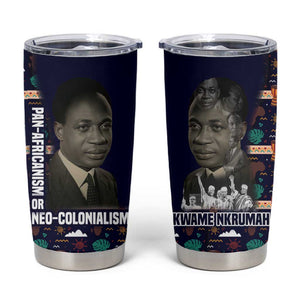 Kwame Nkrumah Tumbler Cup Ghana Pan-African Print Design Portrait and Anti-Colonial Legacy Tribute - African Pride