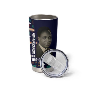 Kwame Nkrumah Tumbler Cup Ghana Pan-African Print Design Portrait and Anti-Colonial Legacy Tribute - African Pride