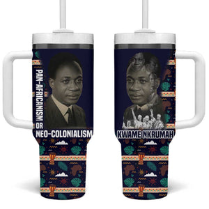 Kwame Nkrumah Tumbler With Handle Ghana Pan-African Print Design Portrait and Anti-Colonial Legacy Tribute - African Pride