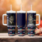 Kwame Nkrumah Tumbler With Handle Ghana Pan-African Print Design Portrait and Anti-Colonial Legacy Tribute - African Pride