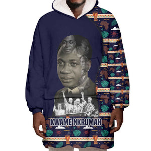 Kwame Nkrumah Wearable Blanket Hoodie Ghana Pan-African Print Design Portrait and Anti-Colonial Legacy Tribute - African Pride