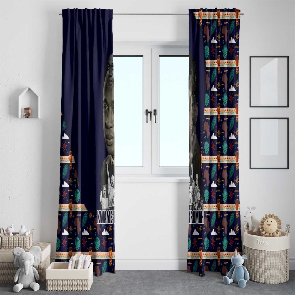 Kwame Nkrumah Window Curtain Ghana Pan-African Print Design Portrait and Anti-Colonial Legacy Tribute - African Pride