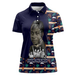 Kwame Nkrumah Women Polo Shirt Ghana Pan-African Print Design Portrait and Anti-Colonial Legacy Tribute - African Pride