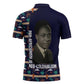 Kwame Nkrumah Zipper Polo Shirt Ghana Pan-African Print Design Portrait and Anti-Colonial Legacy Tribute - African Pride