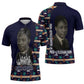 Kwame Nkrumah Zipper Polo Shirt Ghana Pan-African Print Design Portrait and Anti-Colonial Legacy Tribute - African Pride