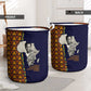 Kwame Nkrumah Ghana Laundry Basket African Map Pattern Design and Economic Freedom Quote Tribute - African Pride
