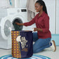 Kwame Nkrumah Ghana Laundry Basket African Map Pattern Design and Economic Freedom Quote Tribute - African Pride