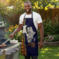 Kwame Nkrumah Ghana Apron African Map Pattern Design and Economic Freedom Quote Tribute - African Pride