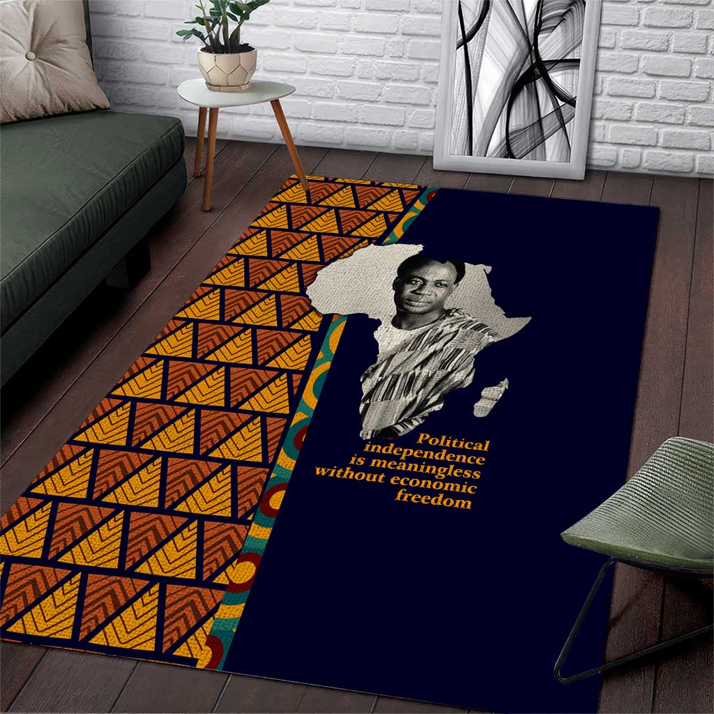 Kwame Nkrumah Ghana Area Rug African Map Pattern Design and Economic ...