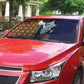 Kwame Nkrumah Ghana Auto Sun Shade African Map Pattern Design and Economic Freedom Quote Tribute - African Pride