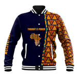 Kwame Nkrumah Ghana Baseball Jacket African Map Pattern Design and Economic Freedom Quote Tribute - African Pride
