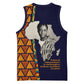 Kwame Nkrumah Ghana Basketball Jersey African Map Pattern Design and Economic Freedom Quote Tribute - African Pride
