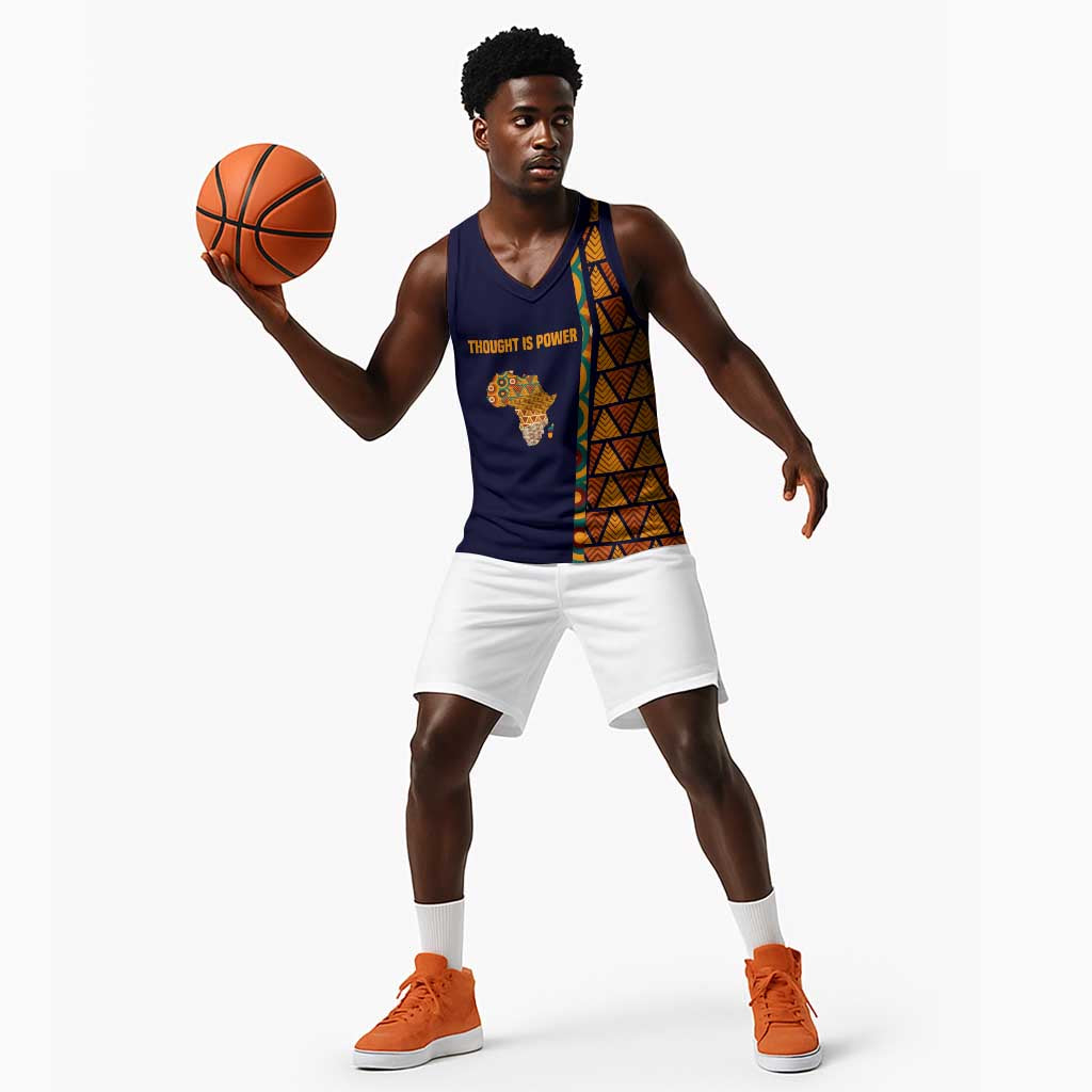 Kwame Nkrumah Ghana Basketball Jersey African Map Pattern Design and Economic Freedom Quote Tribute - African Pride