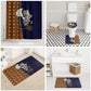 Kwame Nkrumah Ghana Bathroom Set African Map Pattern Design and Economic Freedom Quote Tribute - African Pride
