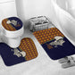 Kwame Nkrumah Ghana Bathroom Set African Map Pattern Design and Economic Freedom Quote Tribute - African Pride