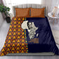 Kwame Nkrumah Ghana Bedding Set African Map Pattern Design and Economic Freedom Quote Tribute - African Pride