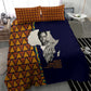Kwame Nkrumah Ghana Bedding Set African Map Pattern Design and Economic Freedom Quote Tribute - African Pride